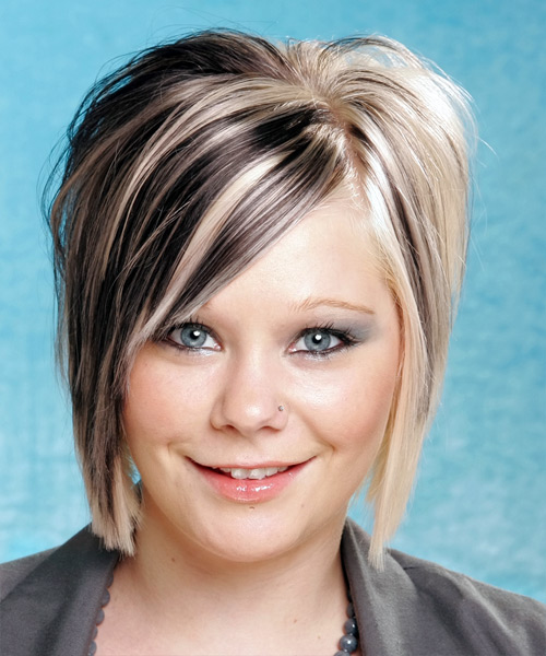  Straight Two-Tone Hairstyle With Blonde And Ash Hair Colors - side view