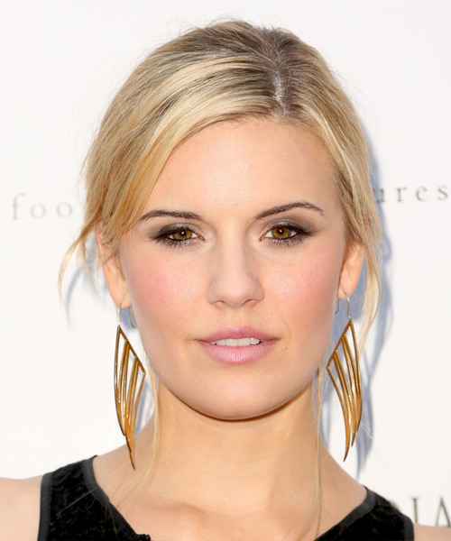 Maggie Grace  Long Straight    Blonde  Updo   