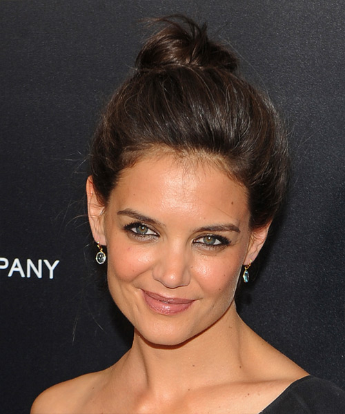 Katie Holmes Long Straight Casual Updo
