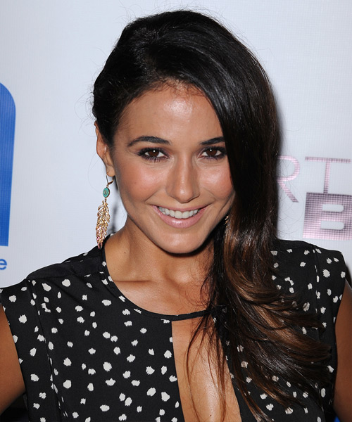 Emmanuelle Chriqui Long Straight   Dark Brunette   Hairstyle