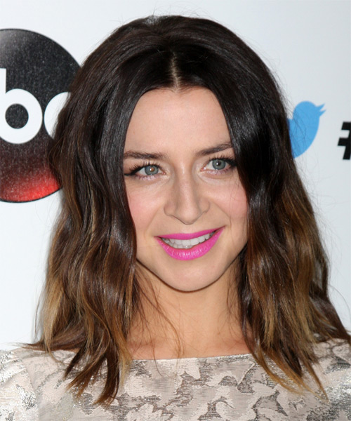 Caterina Scorsone Medium Straight Dark Brunette Hairstyle