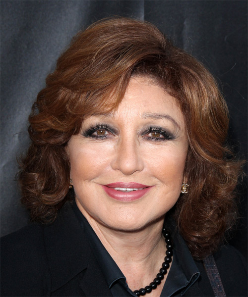 Angelica Maria Hairstyle With Side Swept Bangs