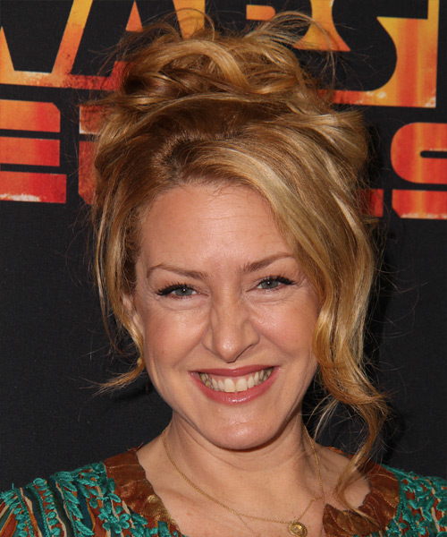 Joely Fisher  Long Curly   Dark Copper Blonde  Updo   