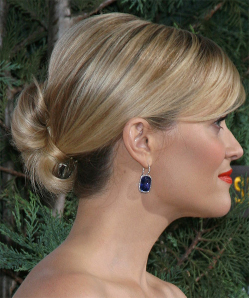 Reese Witherspoon Long Straight    Golden Blonde  Updo Hairstyle - side on view