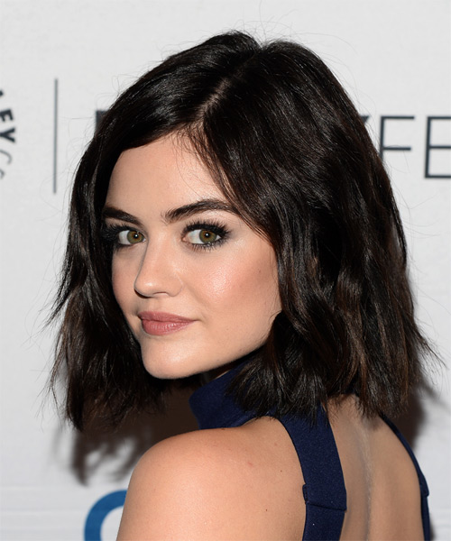 Lucy Hale Medium Wavy - side on view