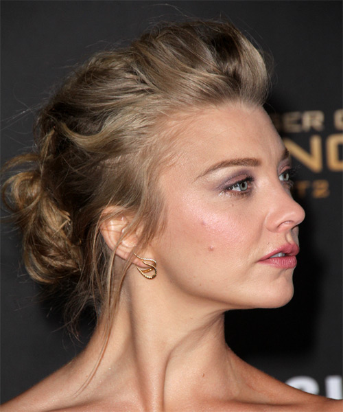 Natalie Dormer  Long Wavy   Dark Ash Blonde  Updo - side on view