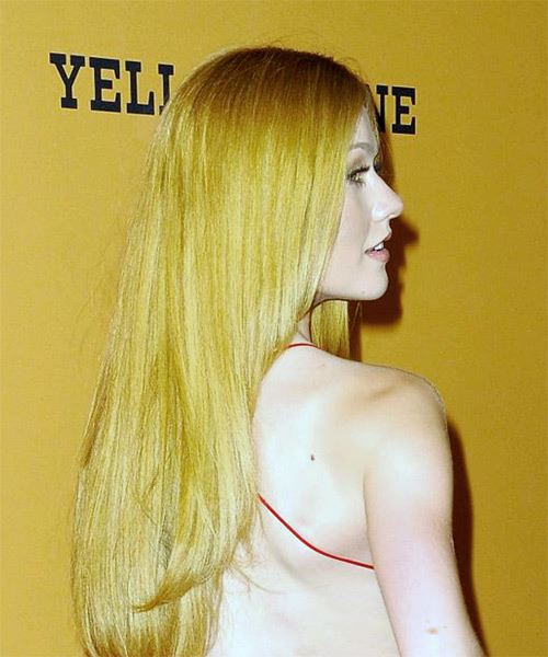 Katherine McNamara Long Straight    Blonde - side on view