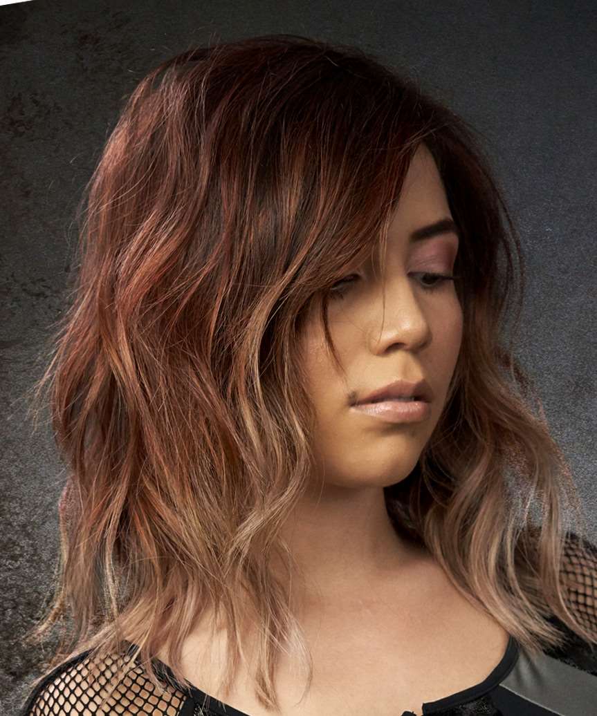 Mid-Length Auburn Ombre Bob Haircut