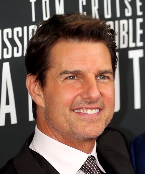 Tom Cruise Short Straight Brunette Hairstyle  クロップ トムクルーズ アイメイク