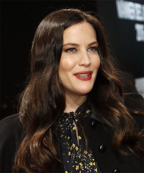 Liv Tyler Long Wavy Black Hairstyle - Hairstyles