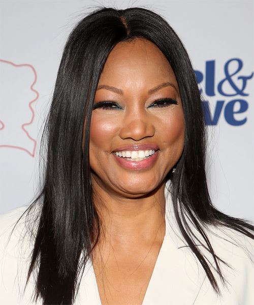 Garcelle Beauvais Long Straight   Black - side on view