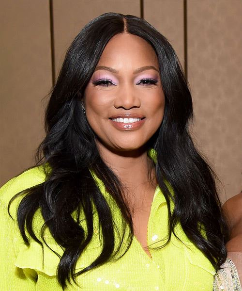Garcelle Beauvais Long Wavy   Black - side on view