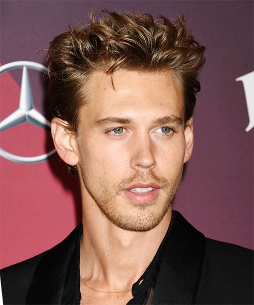 Austin Butler Soft Wavy Mullet - side on view