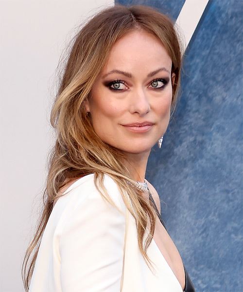 Olivia Wilde Long Hairstyle With Waves - side on view