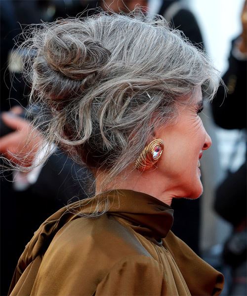 Andie MacDowell Updo From Cannes Film Festival 2023 - side on view