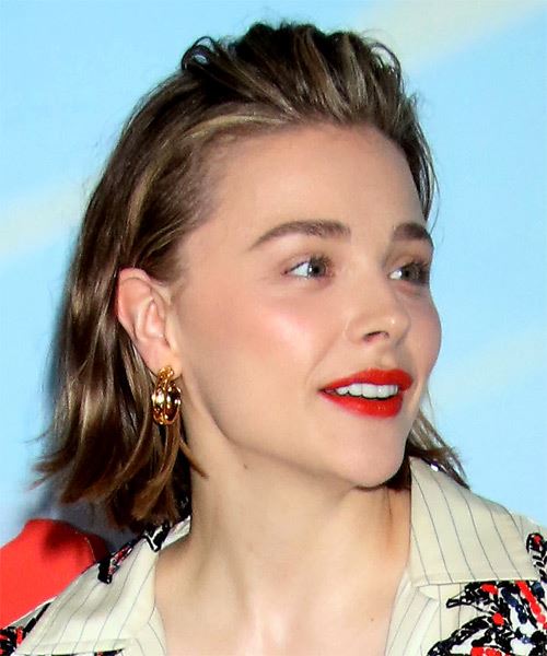 Chloe Grace Moretz Swept-Back Hairstyle - side on view