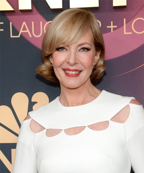 Allison Janney Short Hairstyle With Curled Ends - side on view