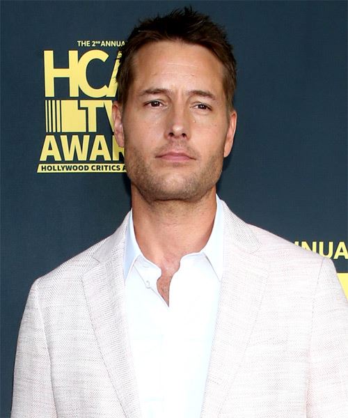 Justin Hartley Short Haircut - side on view