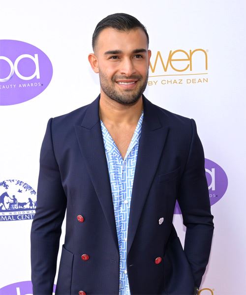 Sam Asghari Short Hairstyle - side on view