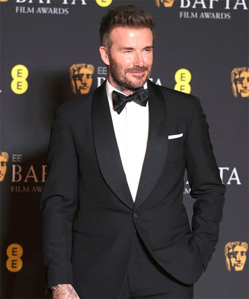 David Beckham Short Stylish Hairstyle - side on view