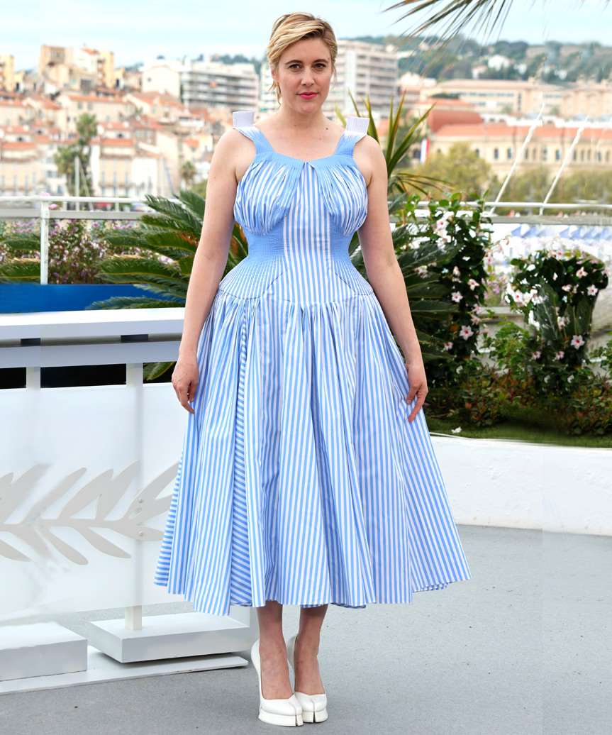 Greta Gerwig Short Modern Hairstyle - view from the side