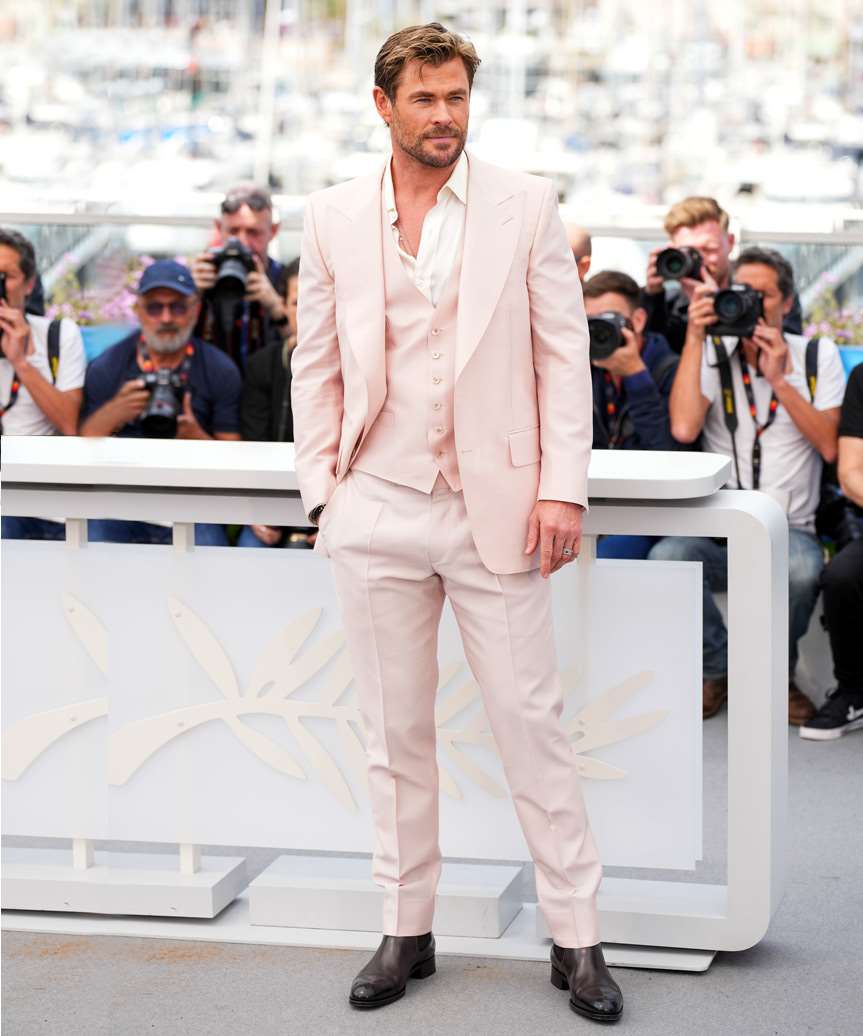Chris Hemsworth Hairstyle - 2024 Cannes Film Festival - view from the side