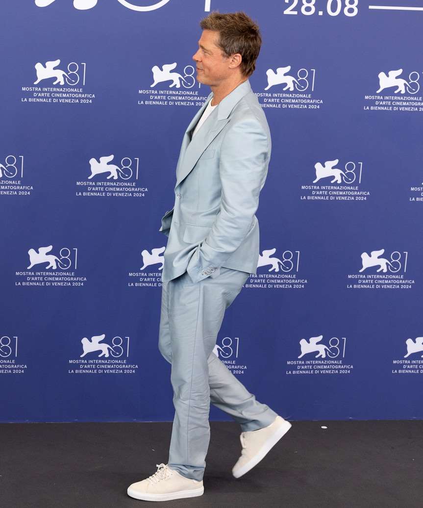 Brad Pitt Easy Casual Hairstyle - view from the side