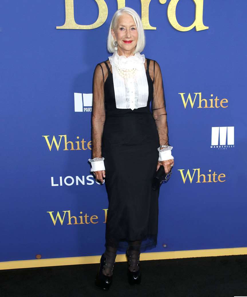 Helen Mirren Blunt Cut Bob - view from the side