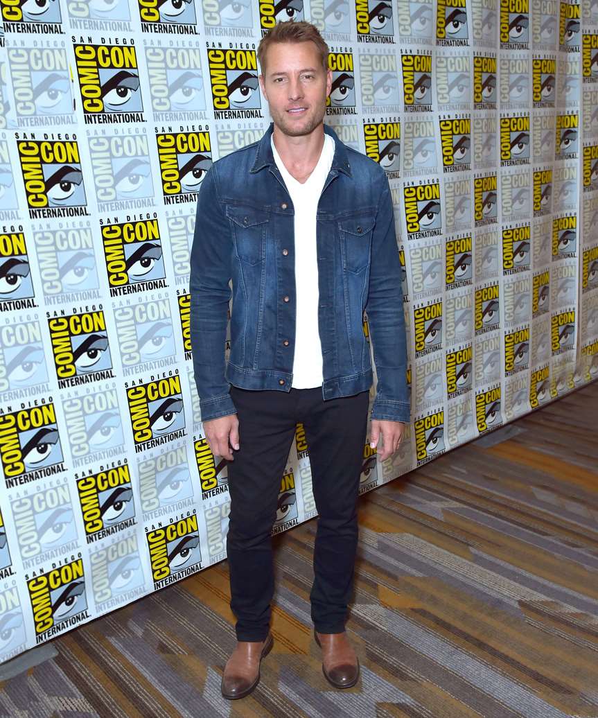 Justin Hartley Short Textured Hairstyle - view from the side
