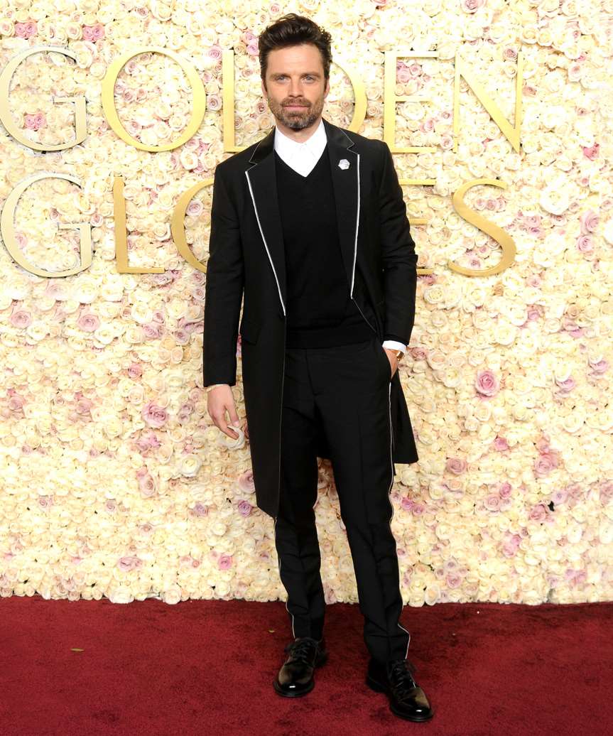 Sebastian Stan Short Hairstyle - Golden Globe Awards 2025 - view from the side