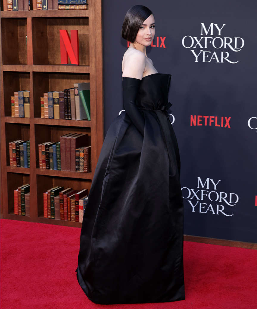 Sofia Carson Short Sleek Bob Haircut - view from the side