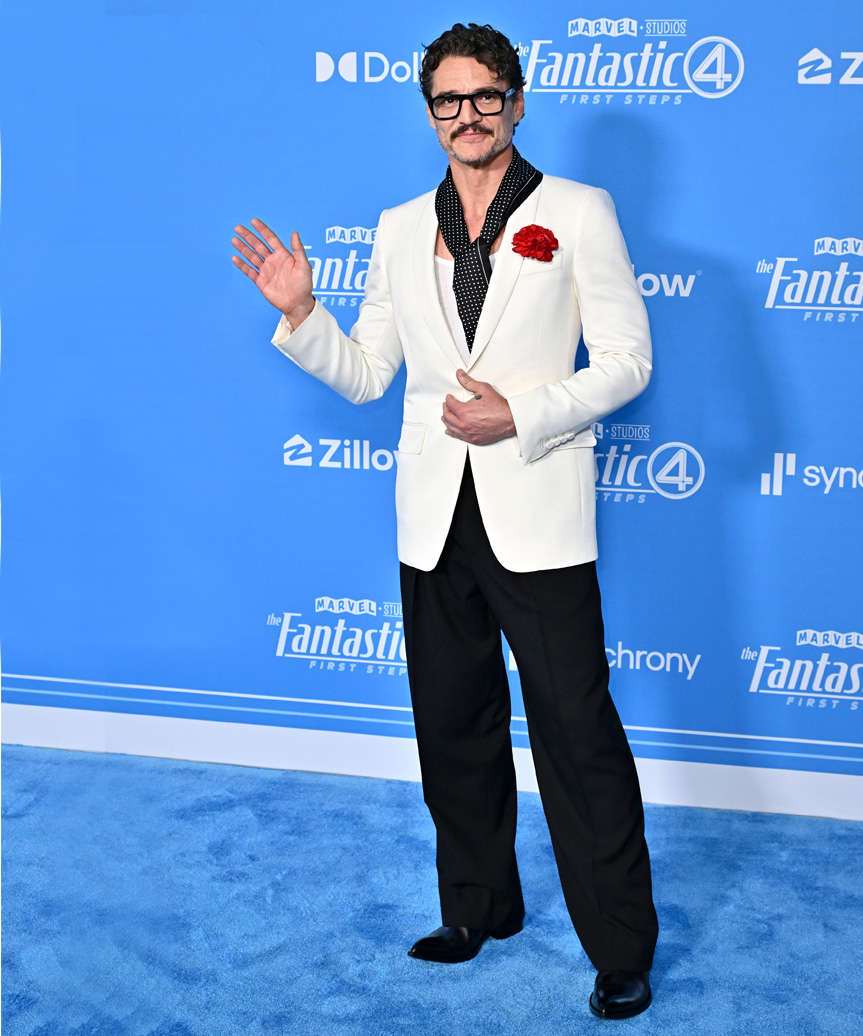 Pedro Pascal Short Hairstyle With Curls - view from the side