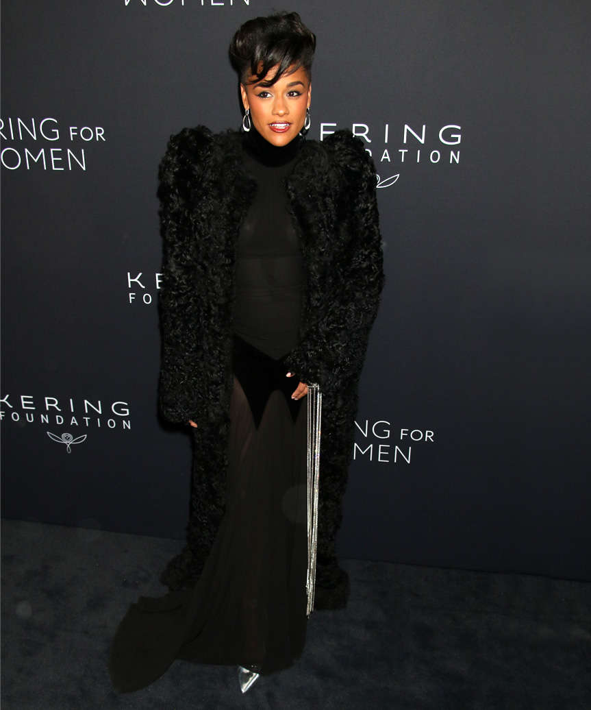 Ariana DeBose Edgy Undercut Hairstyle With Bold Bangs - view from the side