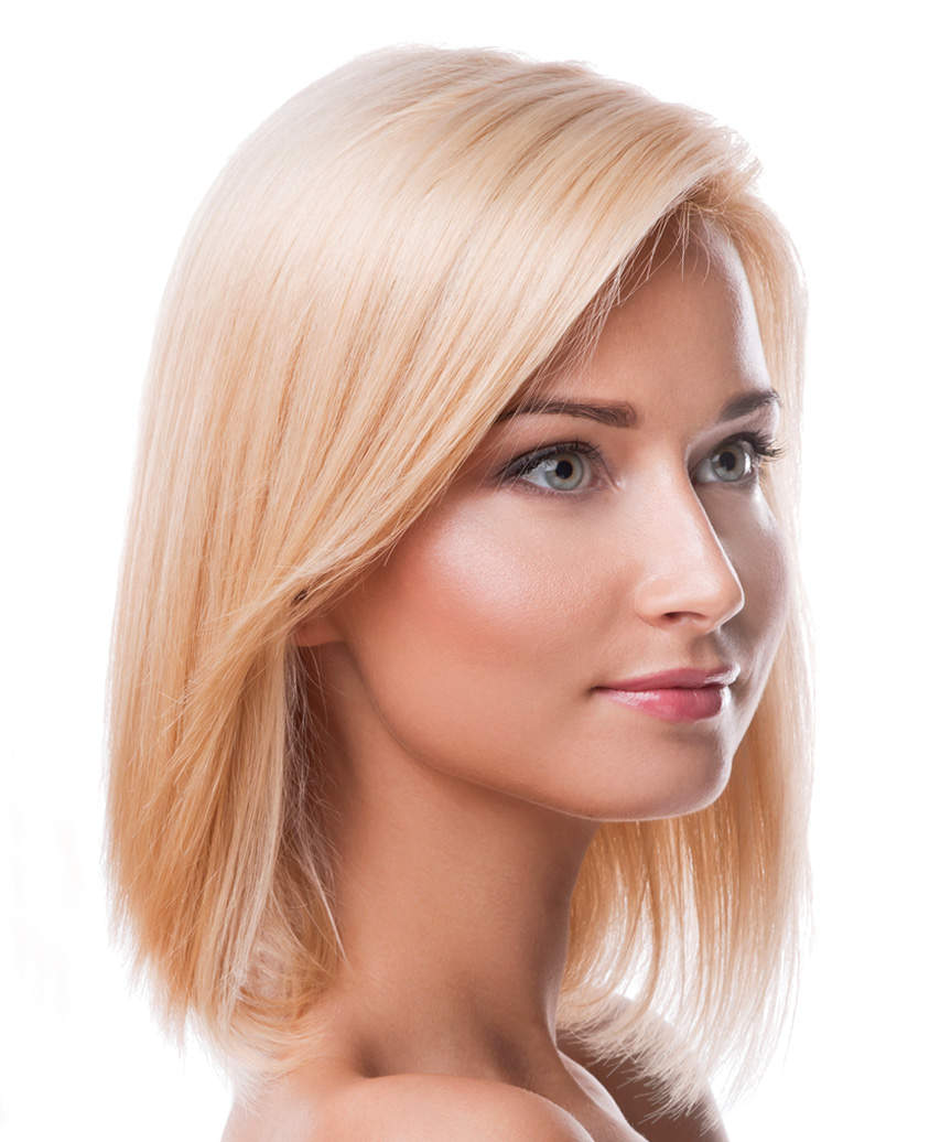 Sleek Shoulder-Length Bob Haircut - view from the side