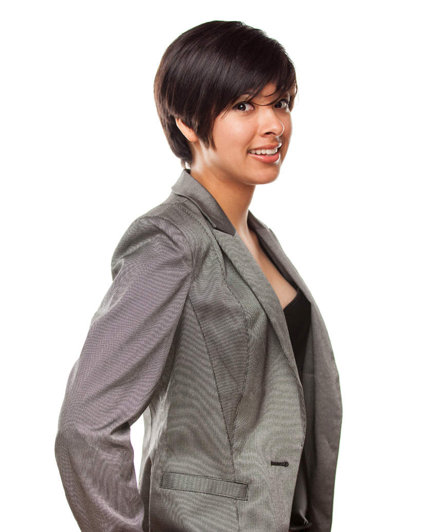Trendy Side-Swept Pixie Hair Cut - view from the side