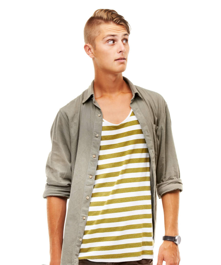 Short Trendy Male Hairstyle - view from the side