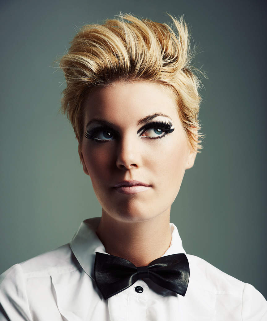 Pixie Hair Cut With Height And Texture - view from the side