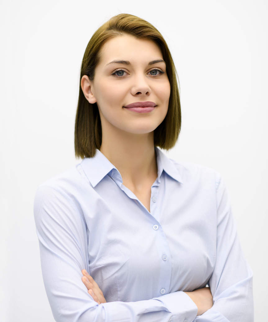 Chin-Length Blunt Bob Haircut - view from the side