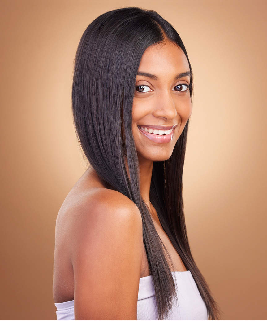 Long And Sleek Hairstyle With Uniform Layers - view from the side