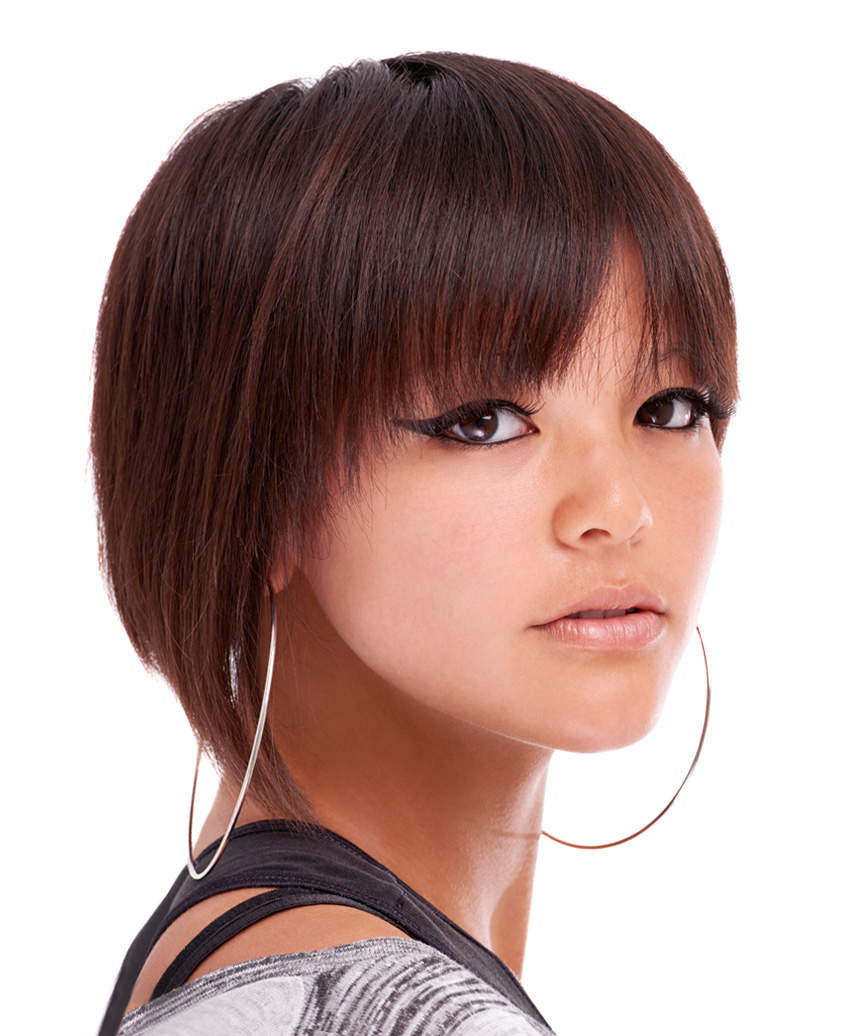 Short Graduated A-Line Bob - view from the side