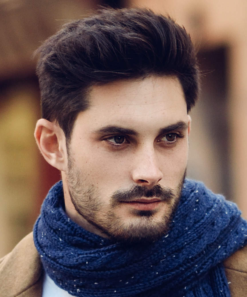 Short Quiff Hairstyle For Men With Tapered Sides - view from the side