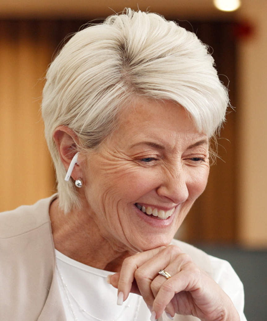 Textured Pixie Cut For Older Women - view from the side