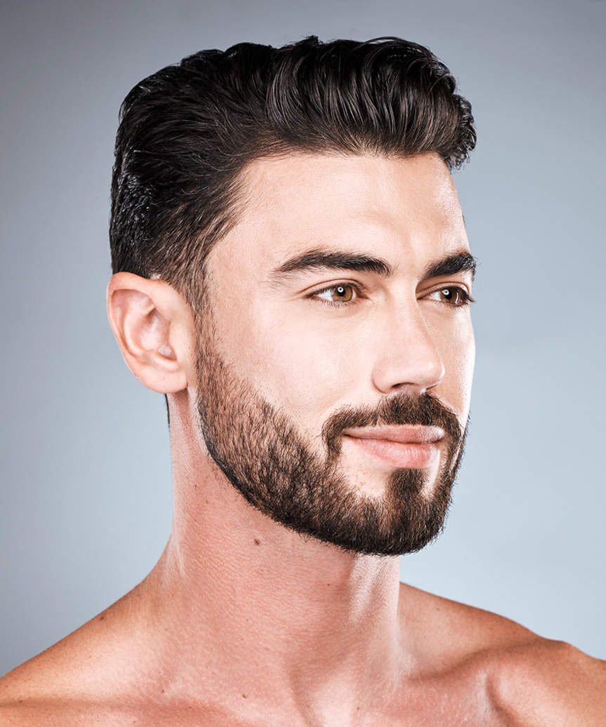 Short Men's Hairstyle With Textured Brush-Up - view from the side