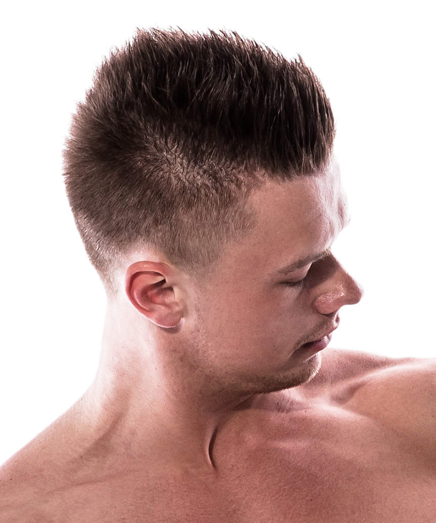 Spiky Faux Hawk Male Hairstyle With An Undercut - view from the side