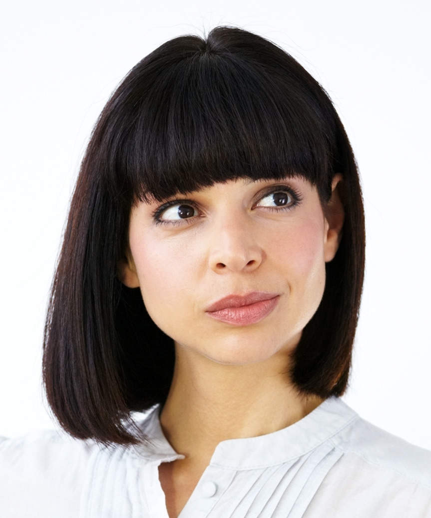 Classic Sleek Blunt Bob Haircut - view from the side