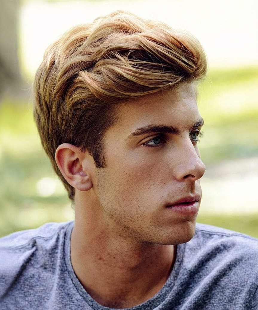 Voluminous Quiff With Tapered Sides - view from the side
