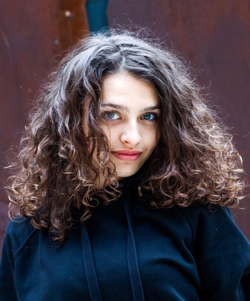 Hairstyle With Curls - view from the side