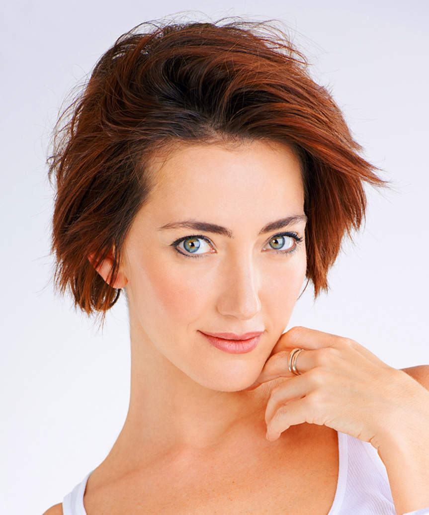 Messy Chin-Length Bob Haircut - view from the side