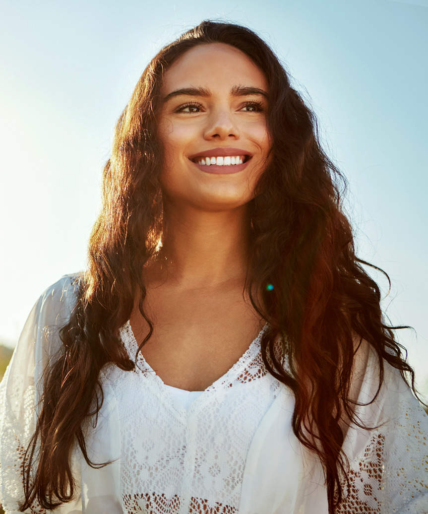 Long Hairstyle With Natural Curls - view from the side