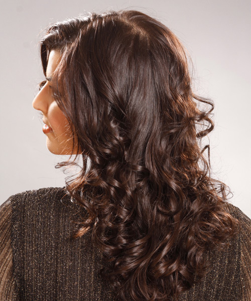  Brown Hairstyle With A Tangle Of Curls - side on view
